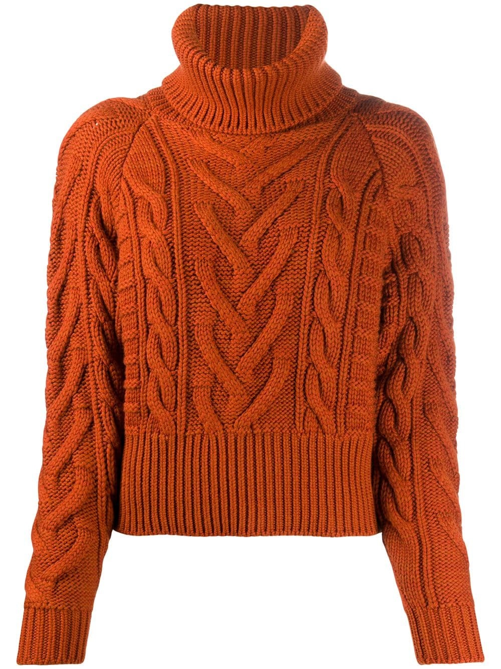 cable-knit rollneck jumper - 1