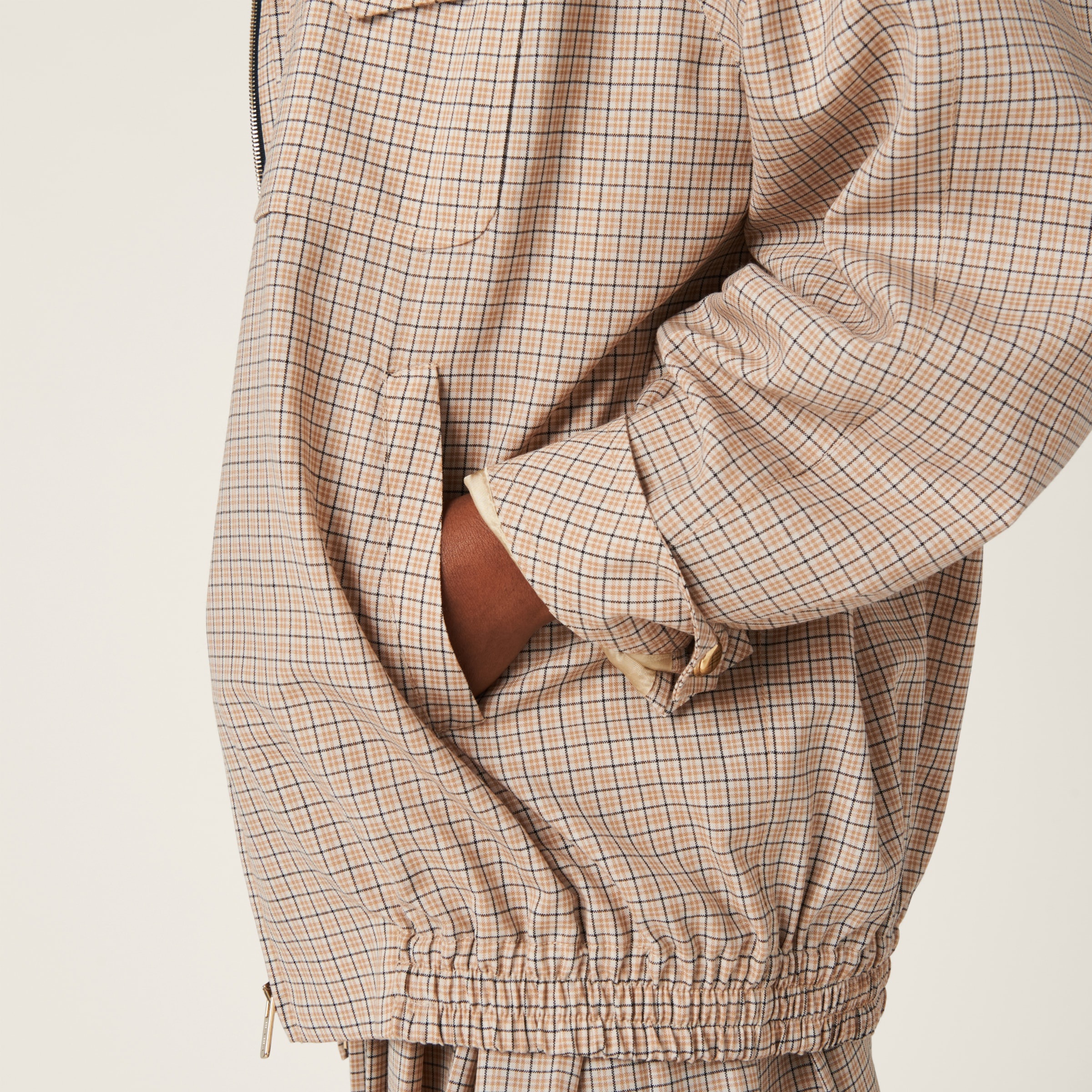 Checked blouson jacket - 5