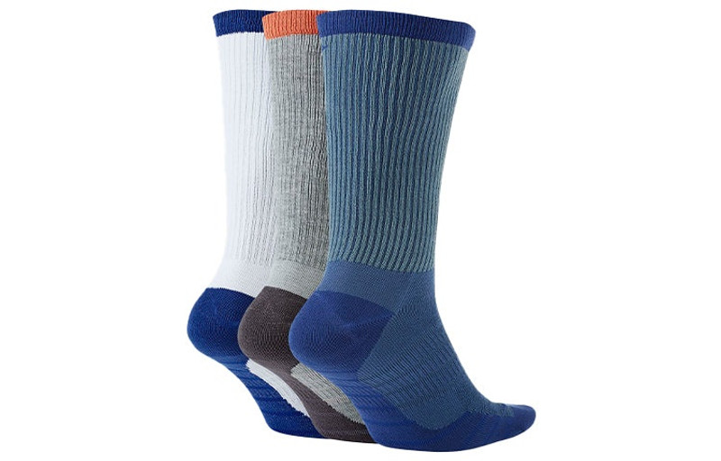 Nike Nike Unisex SB Skateboard Everyday Max Lightweight Stocking 3 Packs White/Grey/Blue Multi-color CK65 outlook