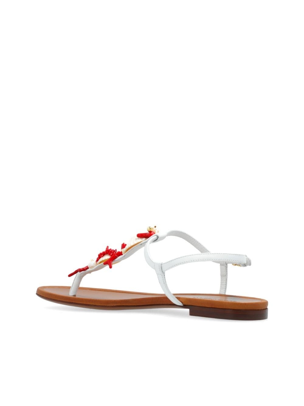 sea life motif leather sandals - 5
