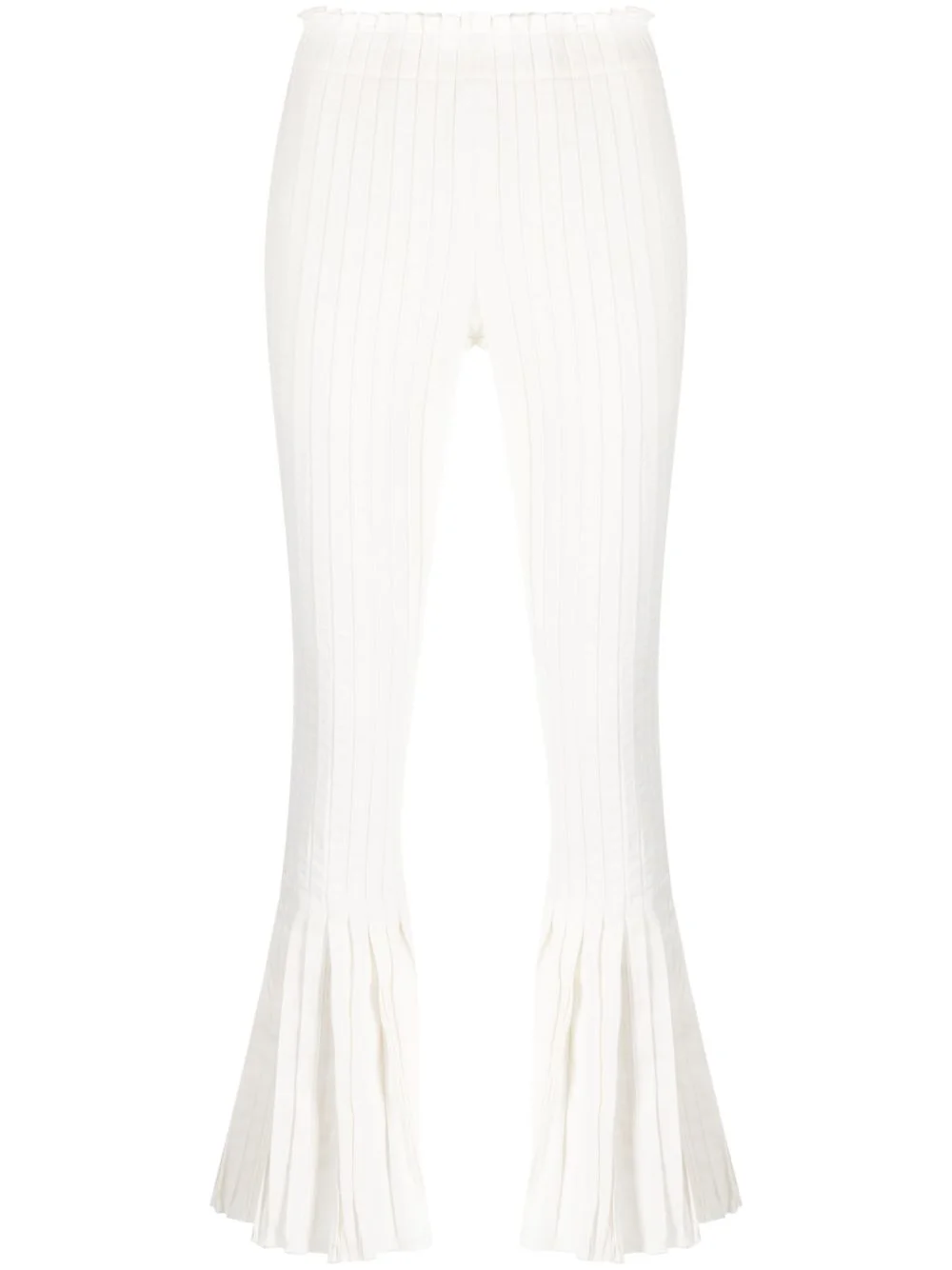 pleated cropped trousers - 1