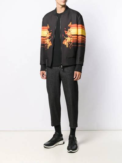 Neil Barrett flame print bomber jacket outlook