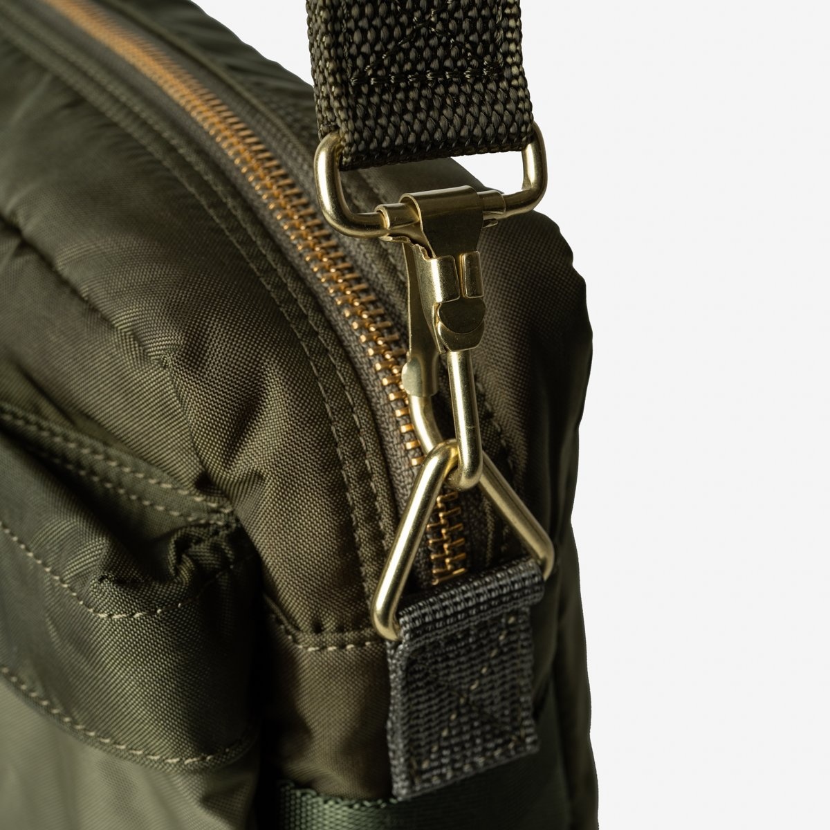 POR-FOR-SHLS-OLV Porter - Yoshida & Co. - Force Small Shoulder Bag - Olive - 4
