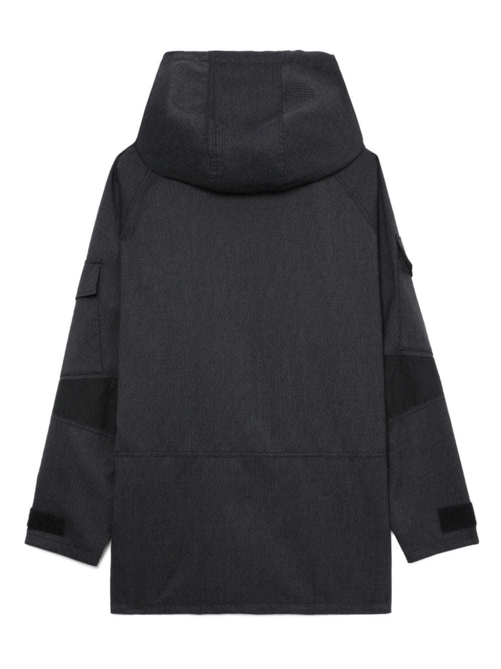 funnel-neck drawstring hooded jacket - 6