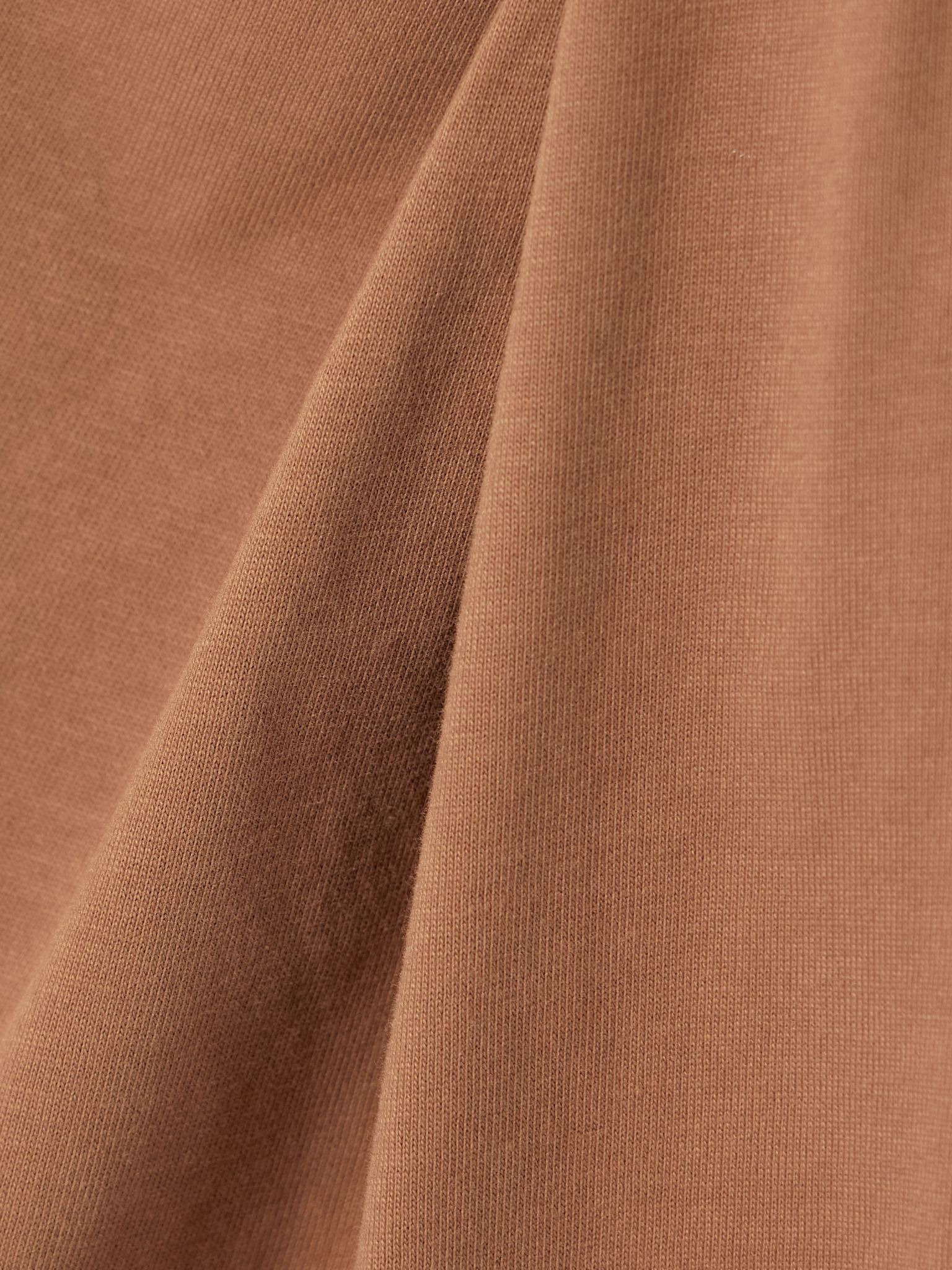 Nayda knotted cotton-jersey top Light brown - 5