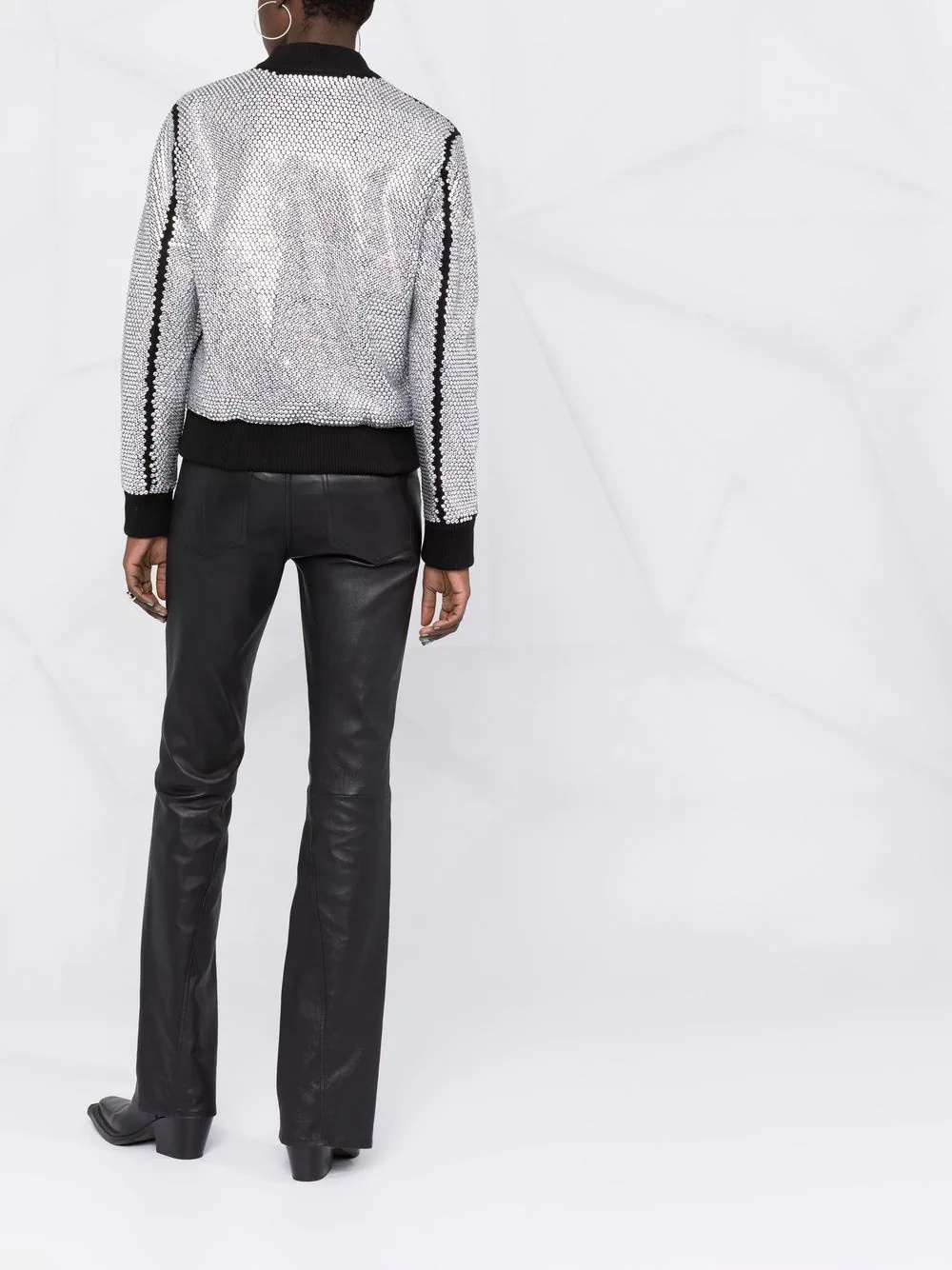 crystal-embellished bomber jacket - 4