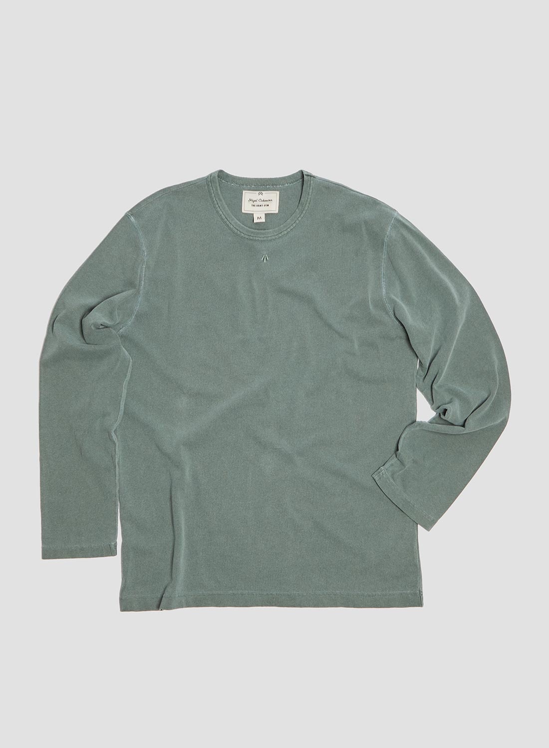 Embroidered Arrow Long Sleeve Tee in Sports Green - 1