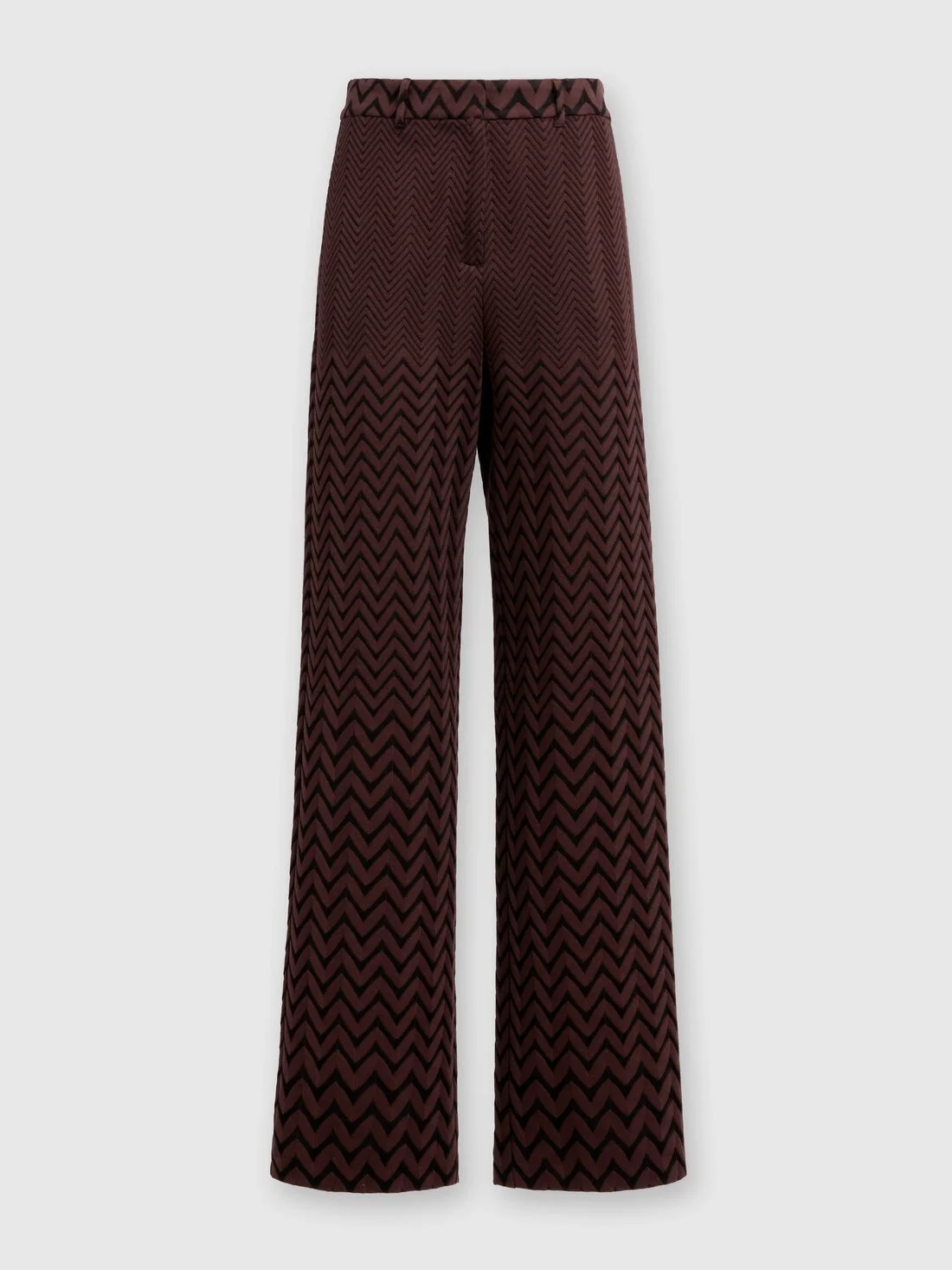 Classic zigzag cotton and viscose trousers - 1
