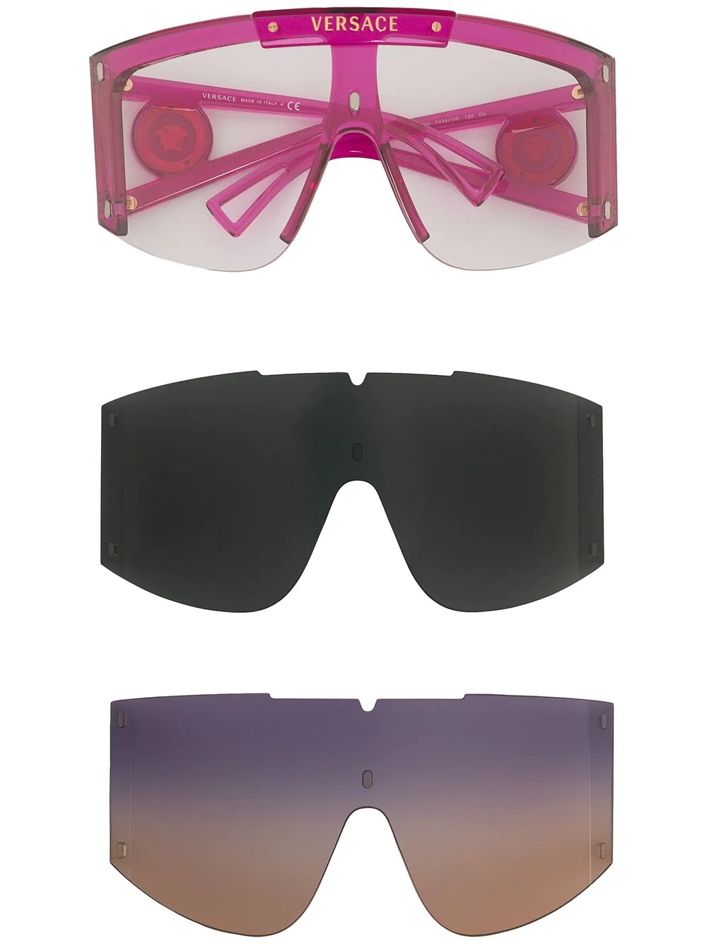 interchangeable-lens Medusa-motif sunglasses - 1