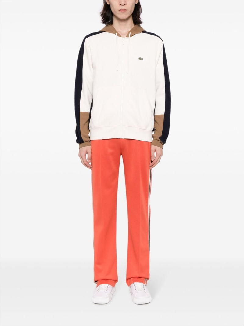 LACOSTE logo-embroidered colour-block hooded jacket outlook