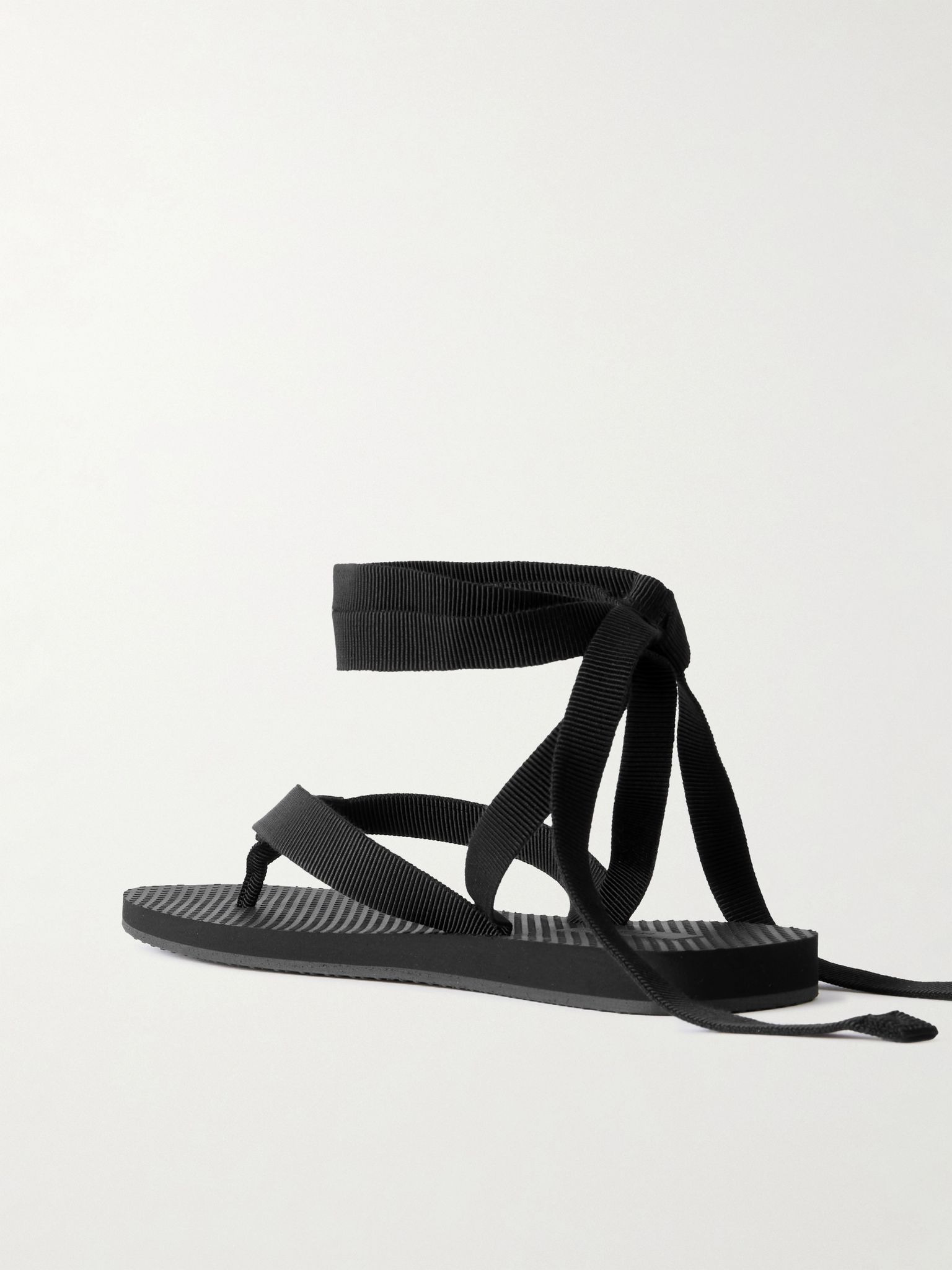 Dune Knot cotton-blend grosgrain sandals Gray - 3