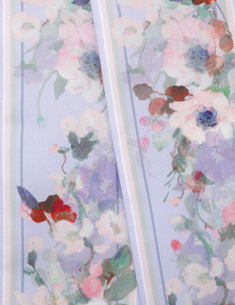 PRINTED SILK RIBBON SCARF 5