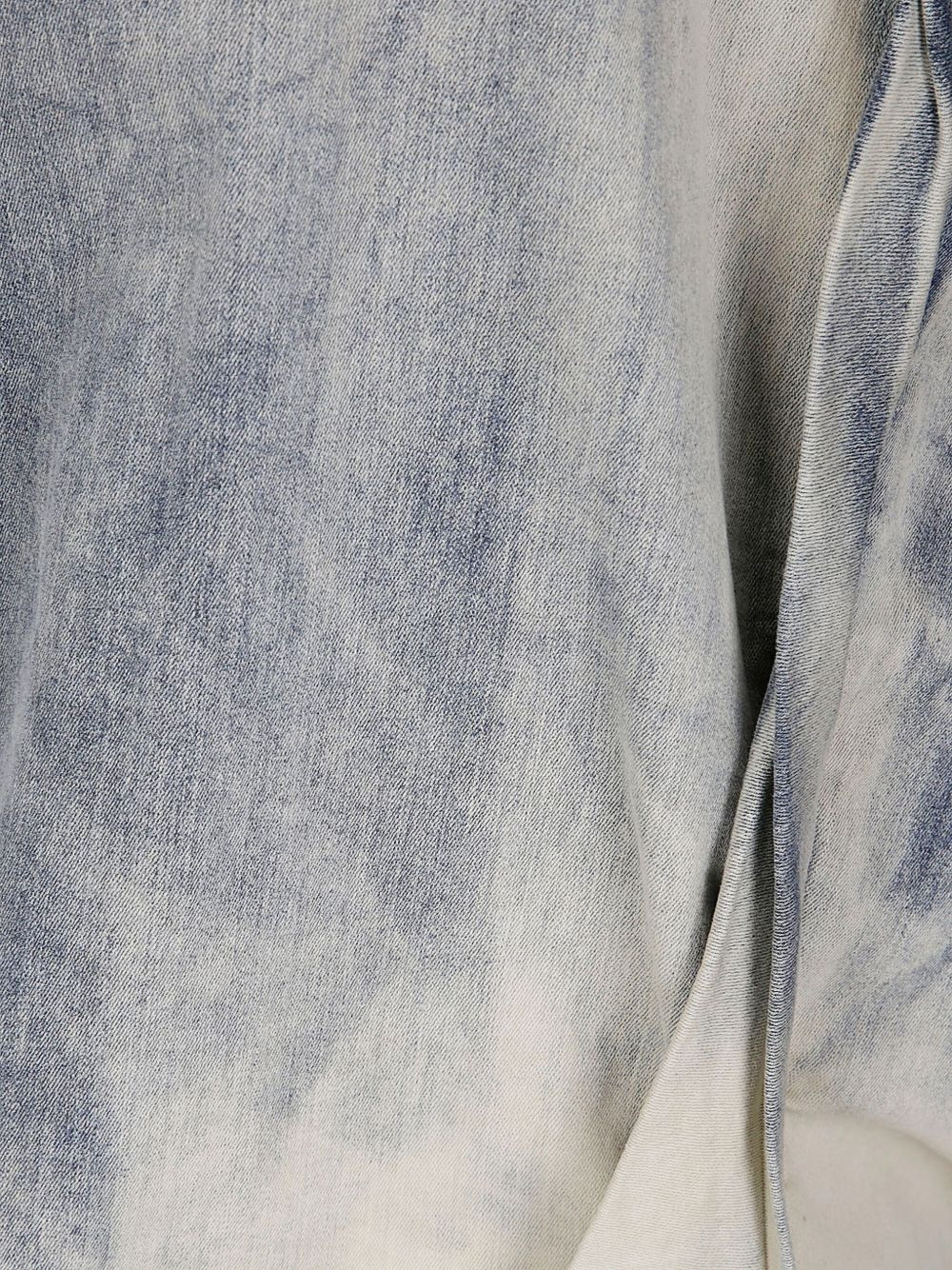 draped denim top - 3