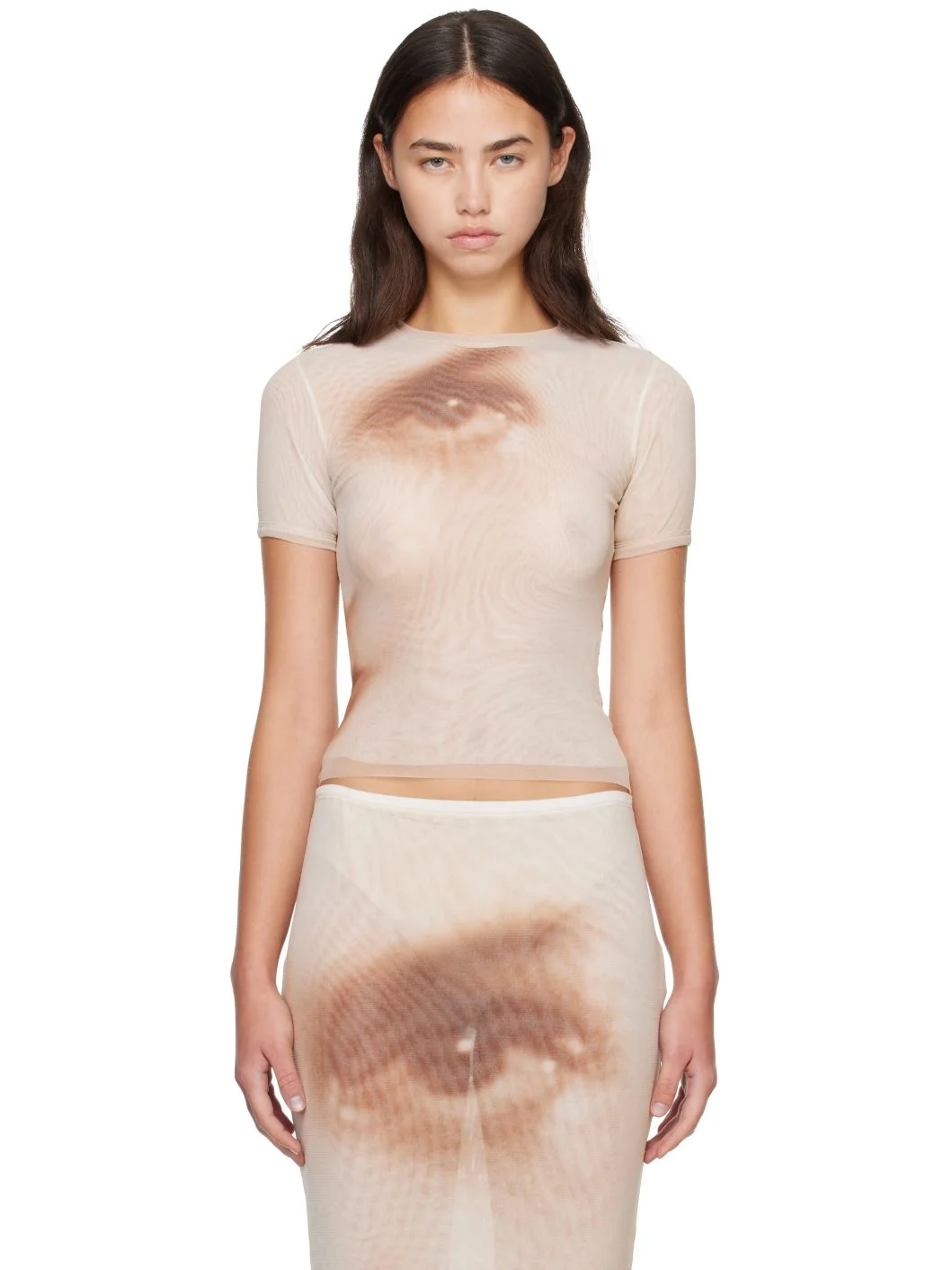 Beige 'The Face' Baby T-shirt - 1