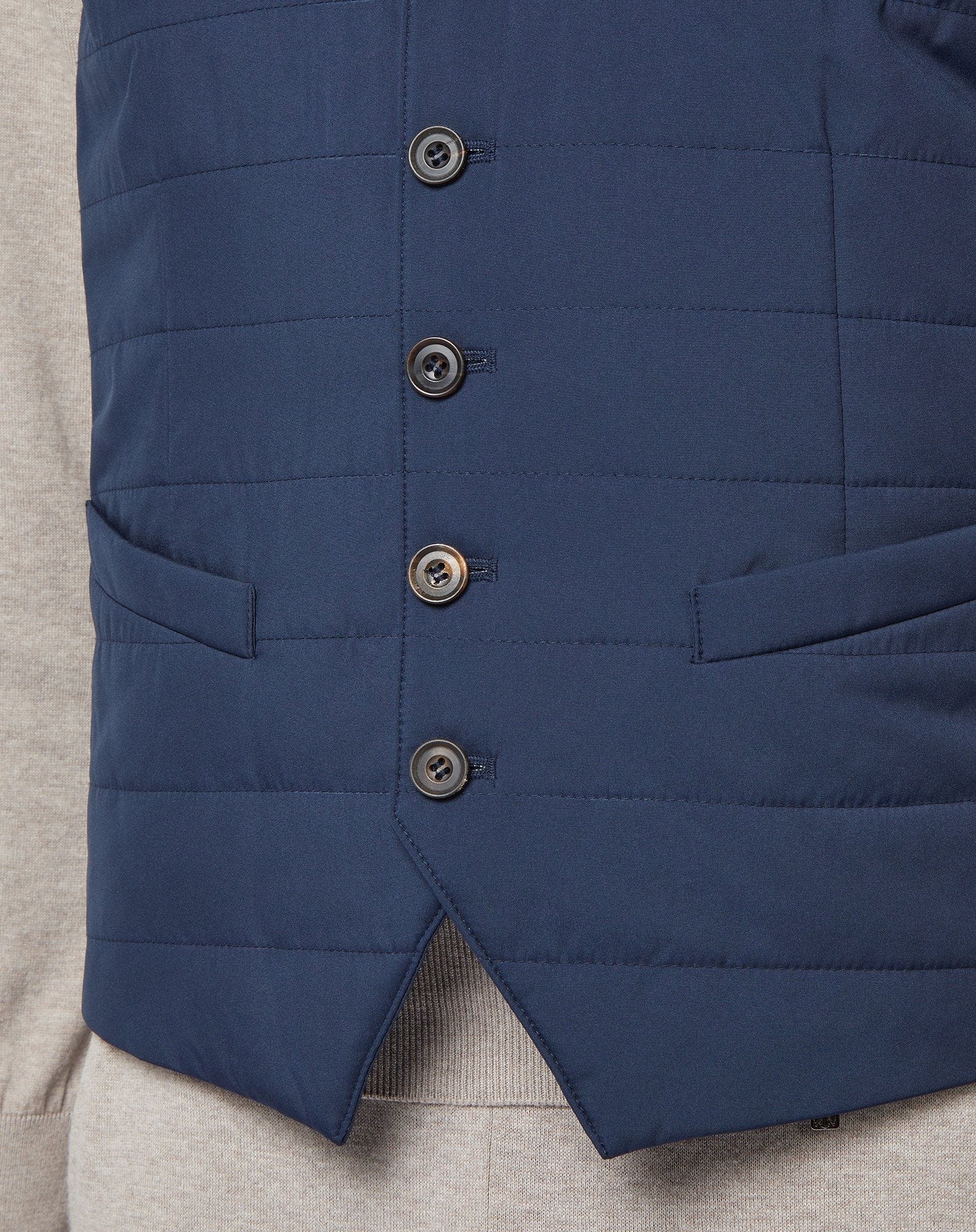 Dark blue padded water-repellent vest - 5