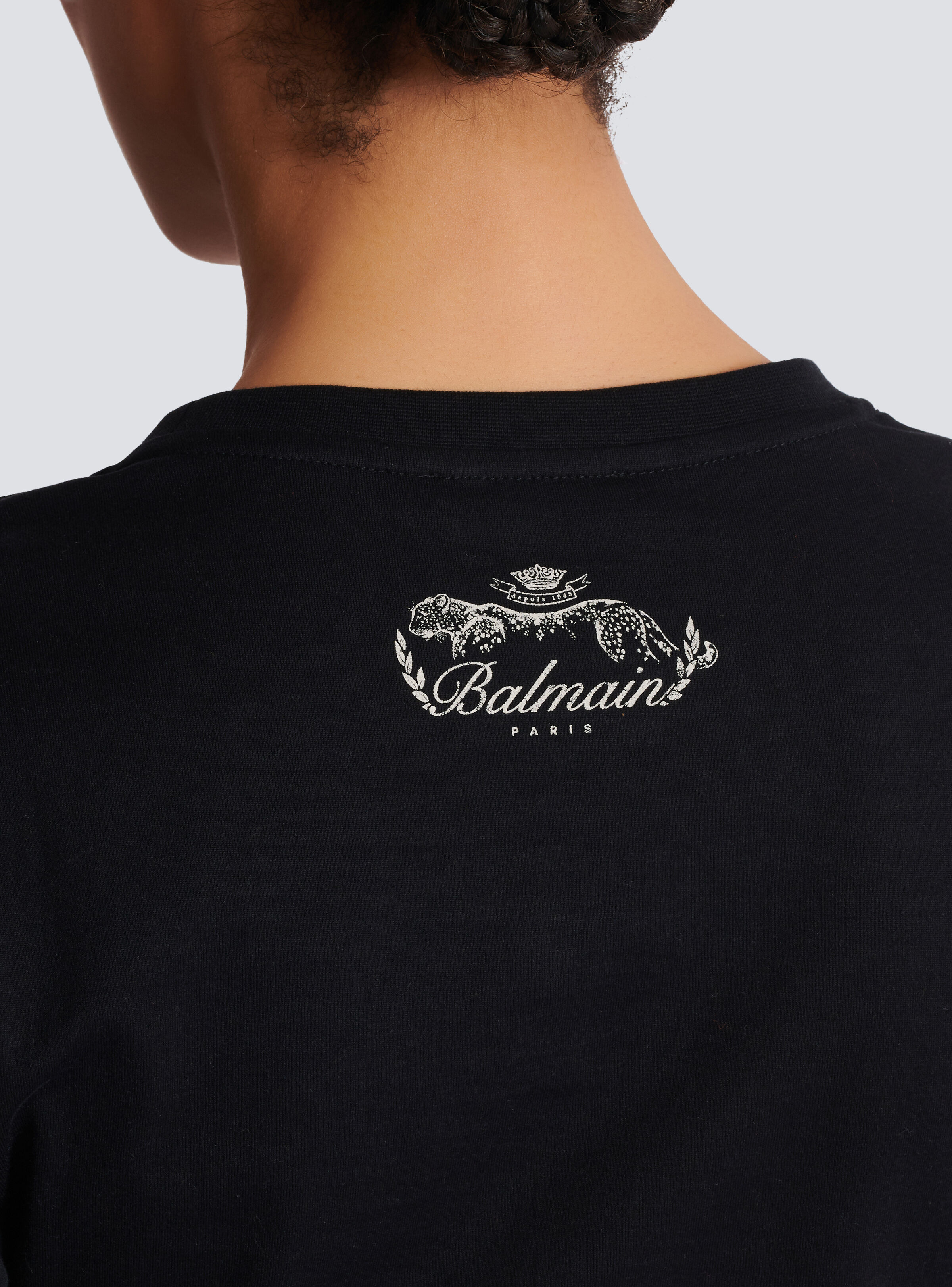 Cropped tie T-shirt - 6