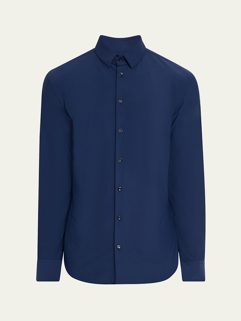 Men's Nylon-Stretch Slim Sport Shirt 1