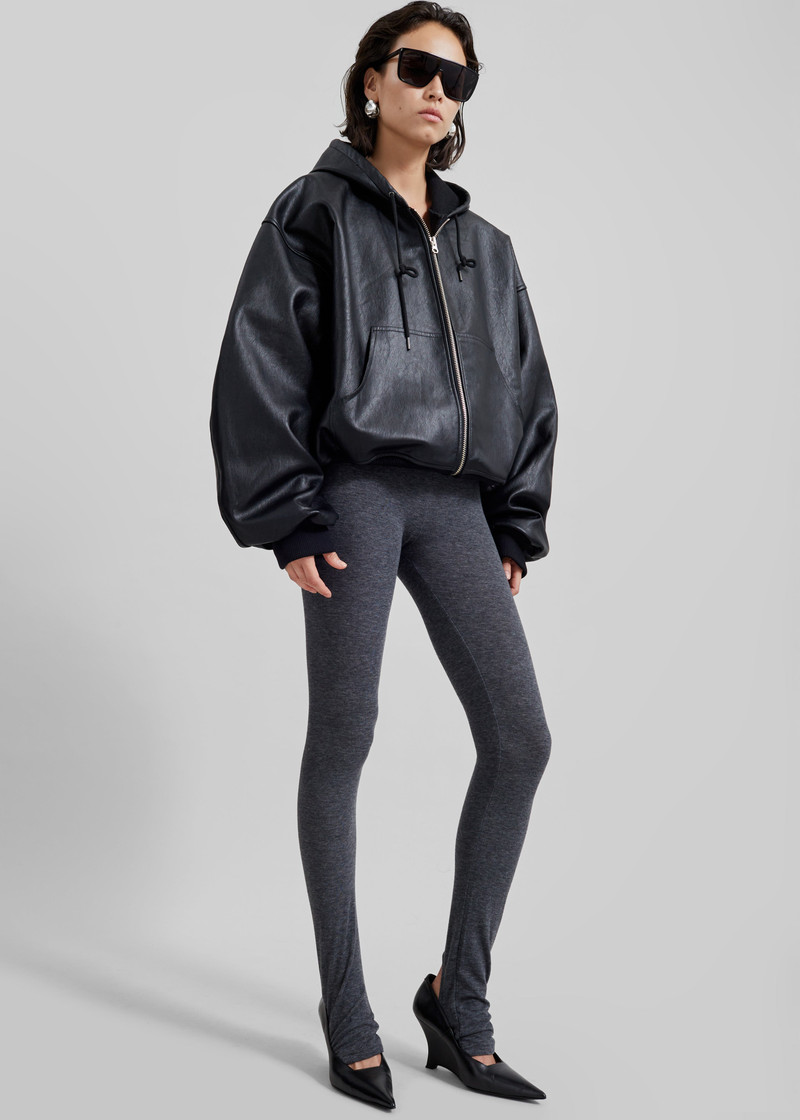 Santiago Faux Leather Jacket - Black 6
