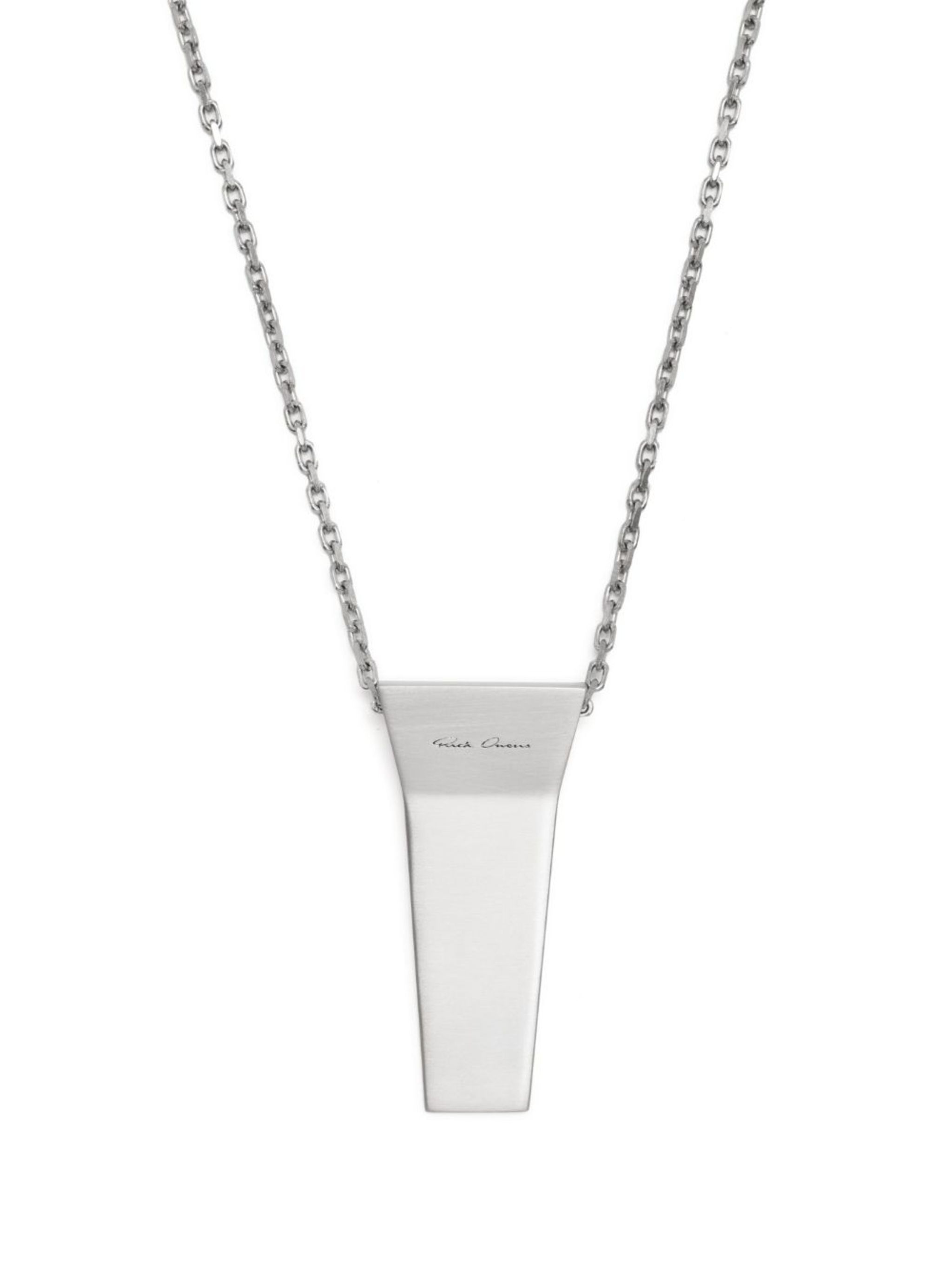 Rick Owens Silver Sarcophagus Charm Necklace