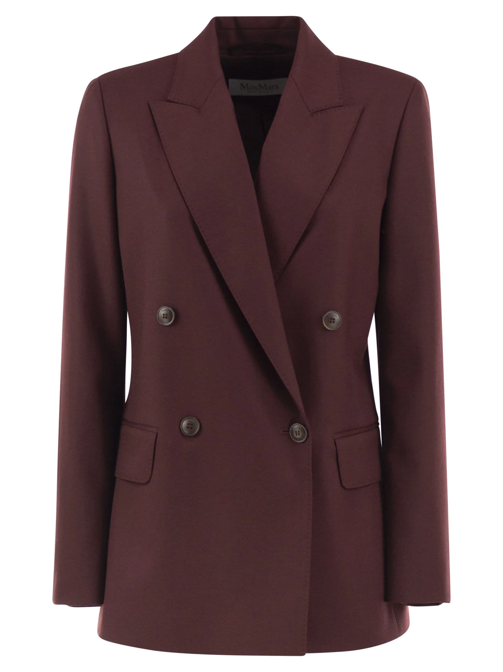 Max Mara Women Mxmscenico - Double-Breasted Stretch Virgin Wool Blazer - 1