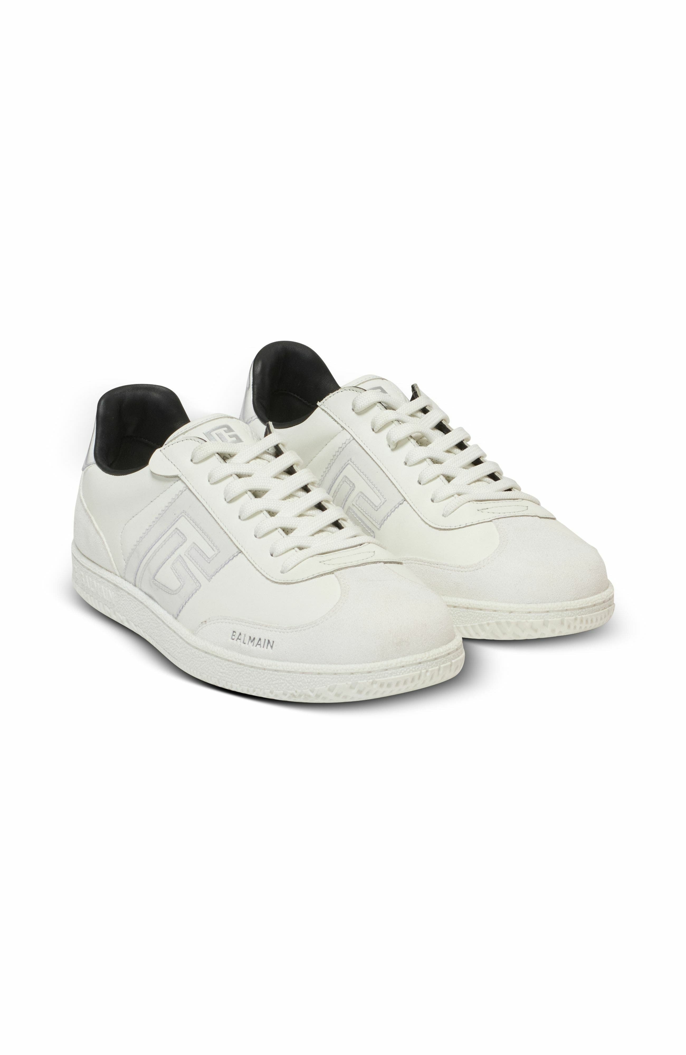 Suede Balmain Swan trainers in White at Nordstrom - 3