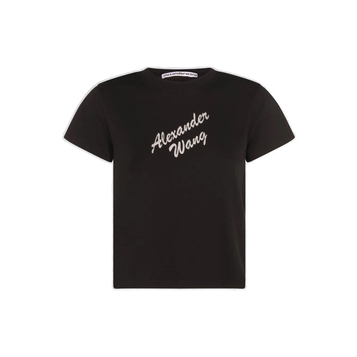 SHRUNKEN TEE W/HOTFIX LOGO (BLACK) - 1
