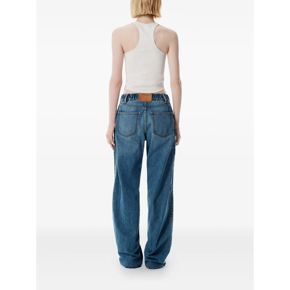 Alexander Wang Blue Denim - Wide-Leg Jeans Women - 2