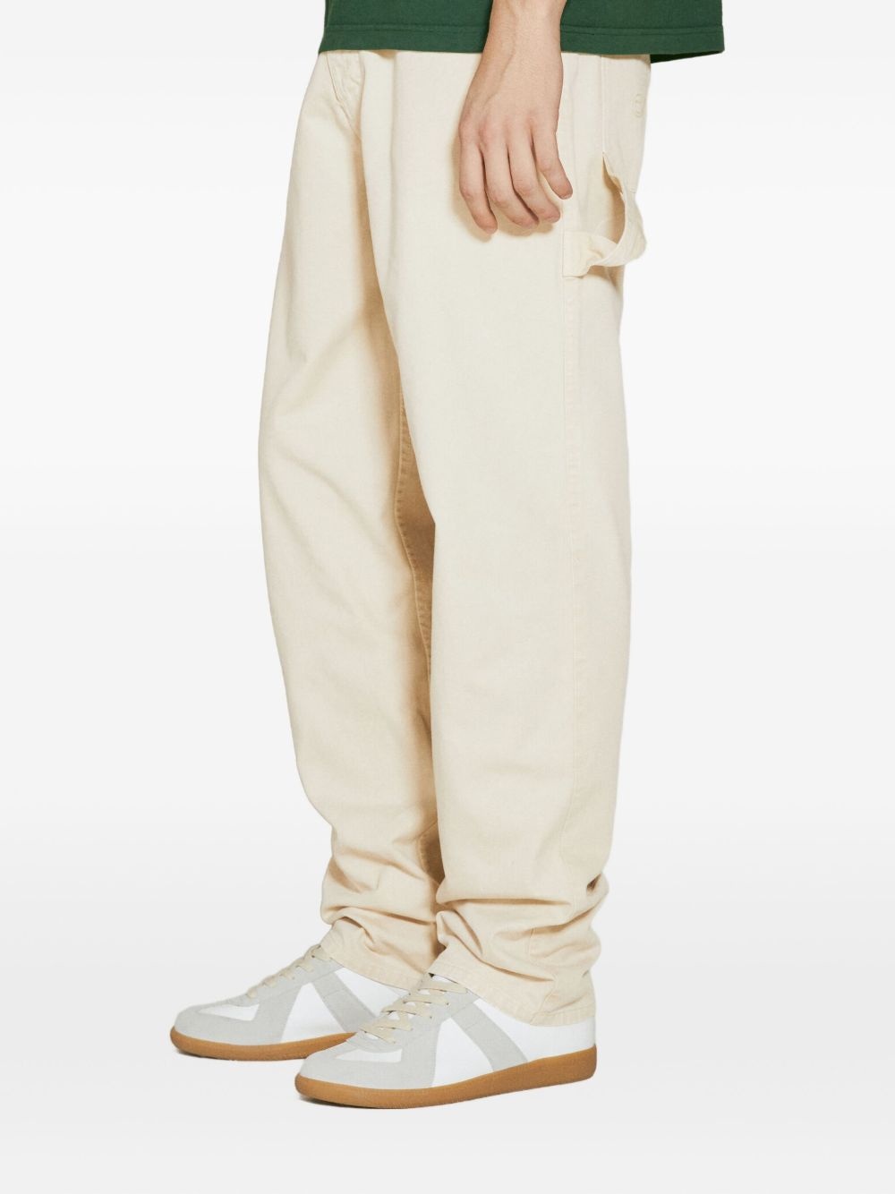 strap-detail pocketed regular trousers - 3