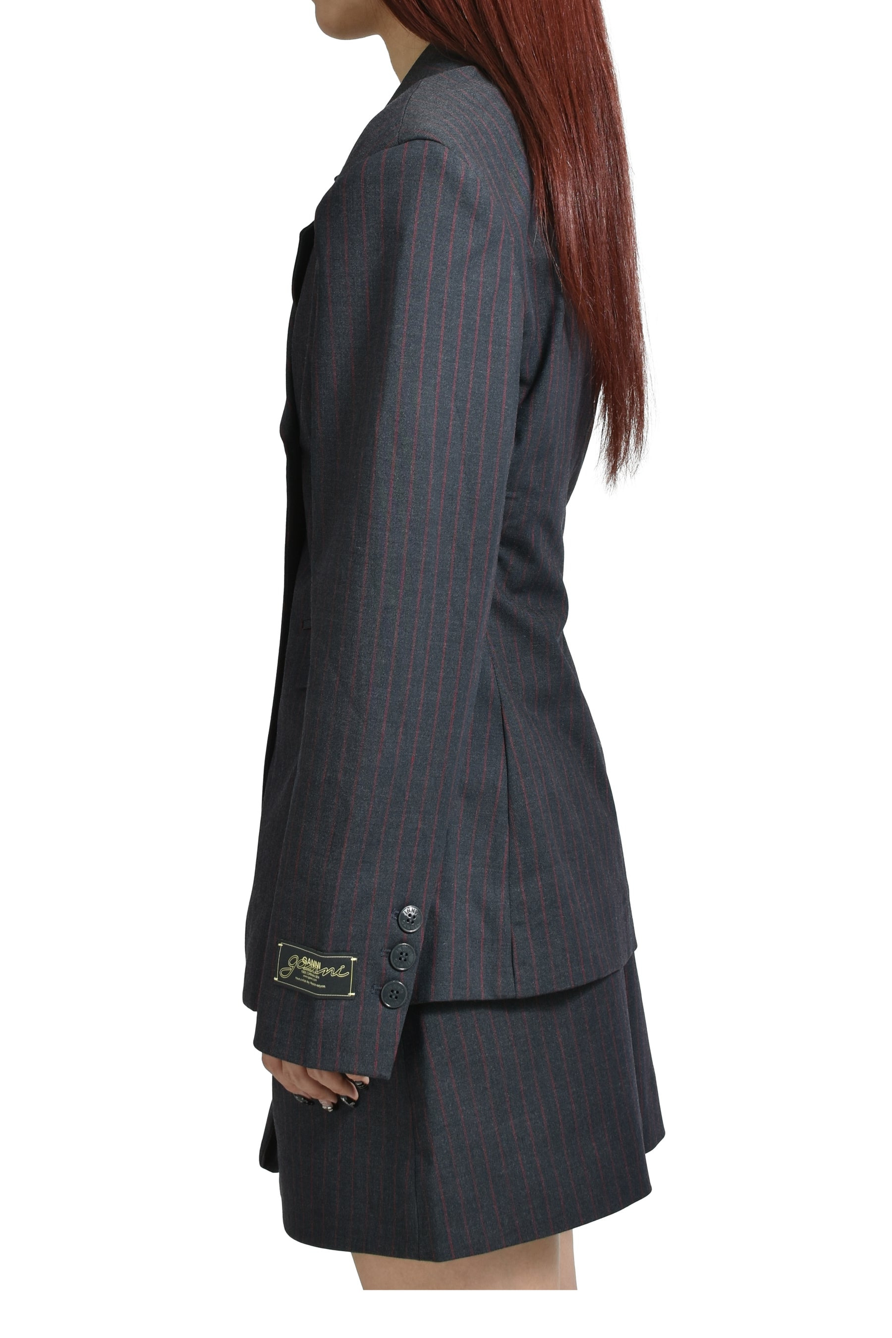 STRETCH STRIPE BLAZER / PHANTOM - 3