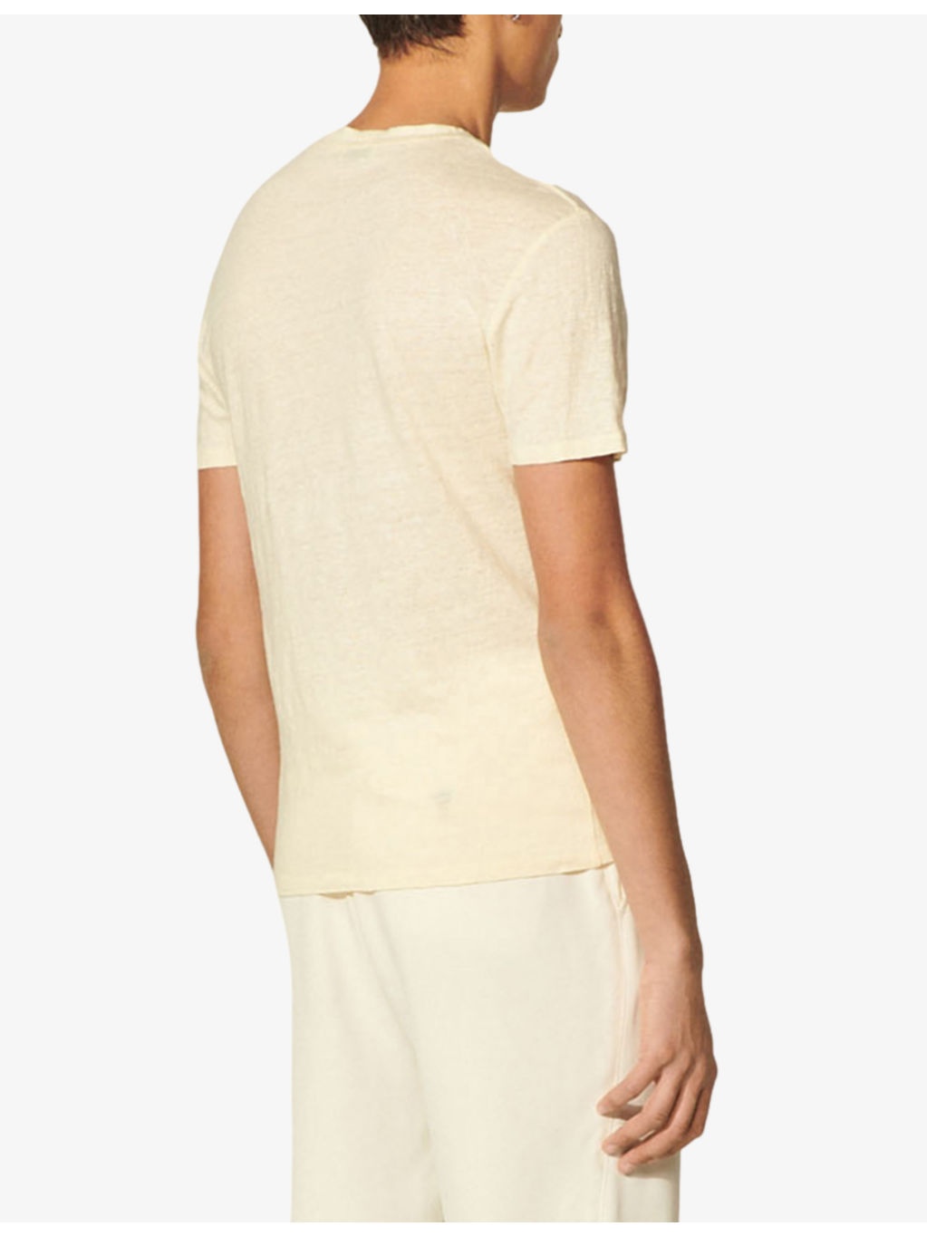 Crewneck linen-jersey T-shirt - 4