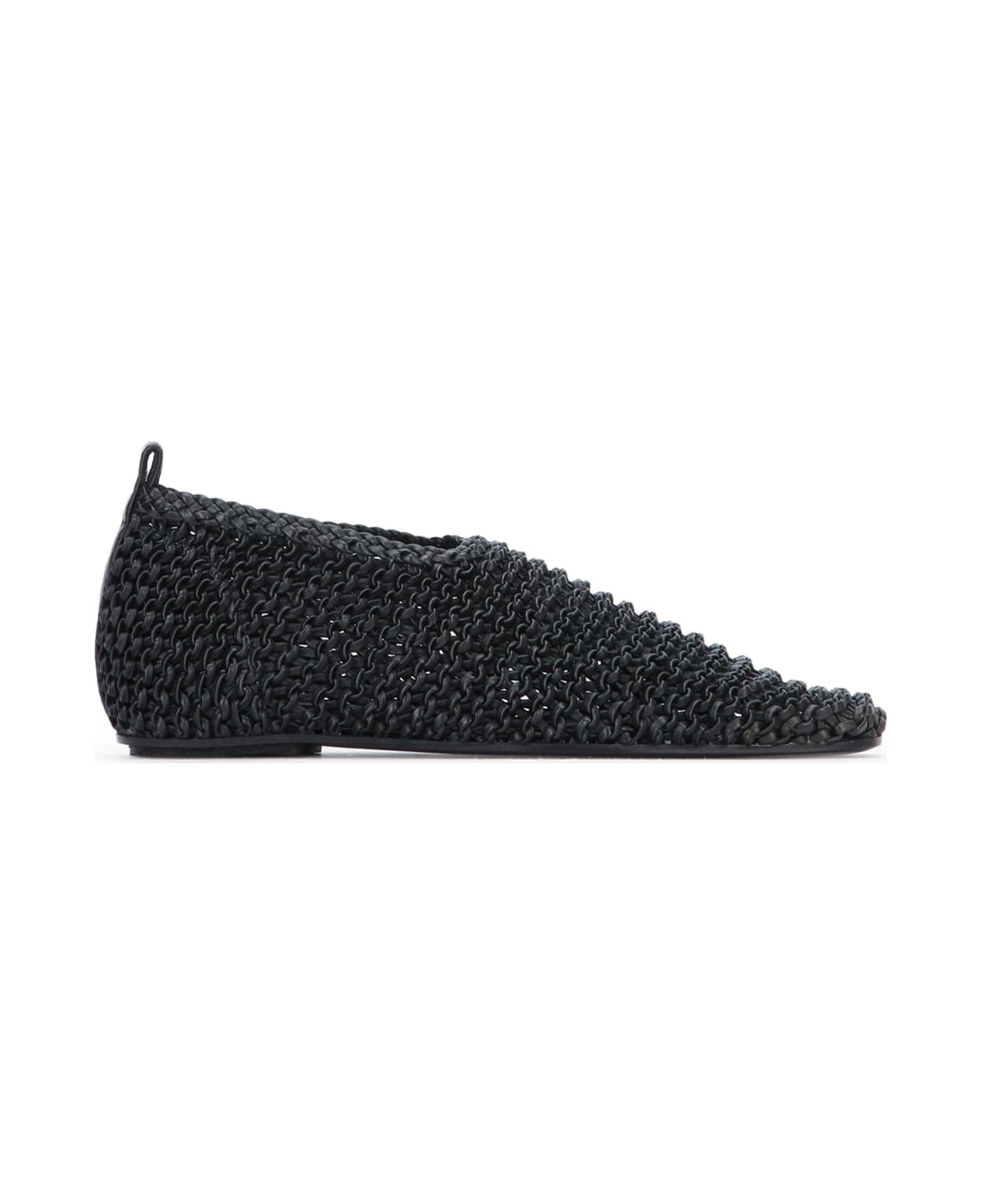Woven Leather Ballerinas - 1