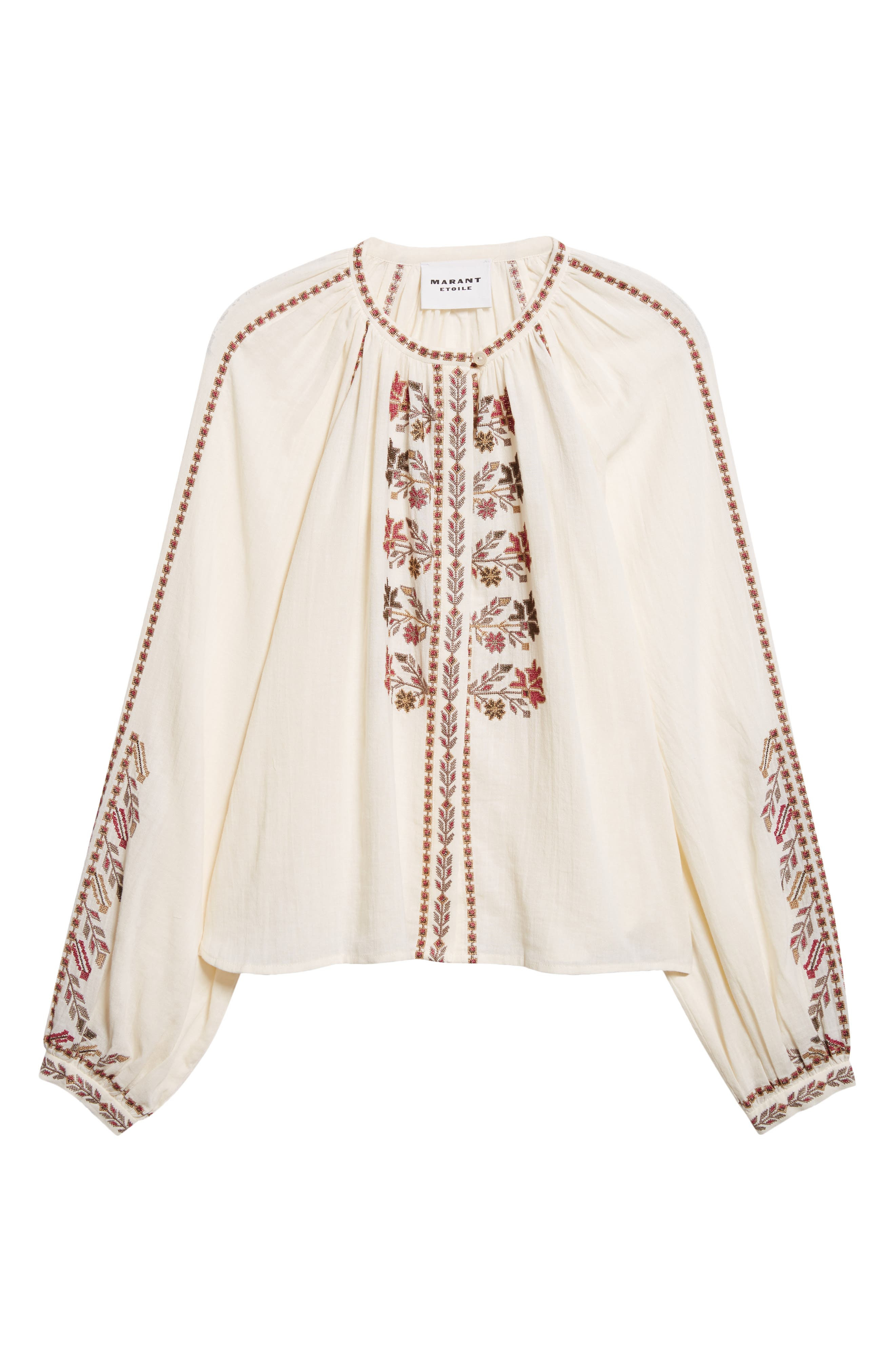 Isabel Marant Étoile Lynne Embroidered Top in Ecru at Nordstrom - 6