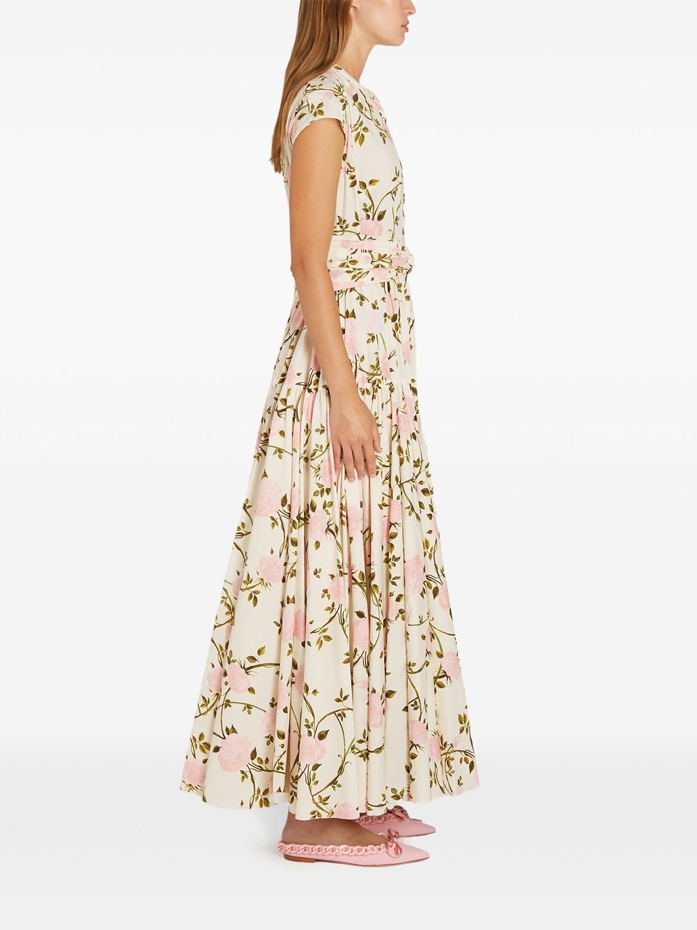 Rosier-print poplin dress - 3