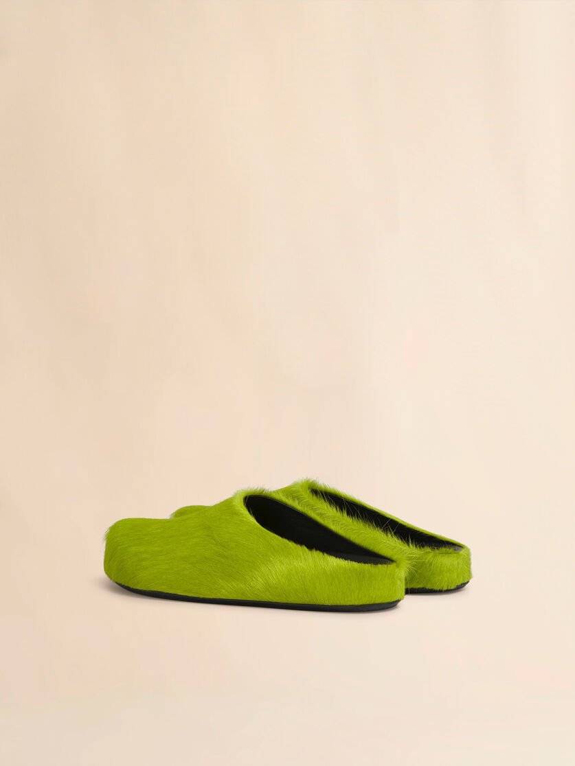 GREEN LONG HAIRCALFSKIN FUSSBETT SABOT - 3