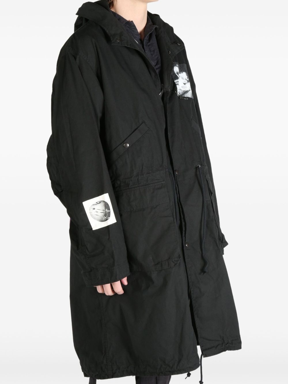 graphic-print parka coat - 4