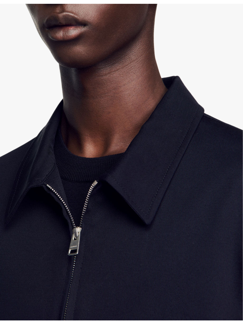 Pointed collar cotton Harrington jacket - 5