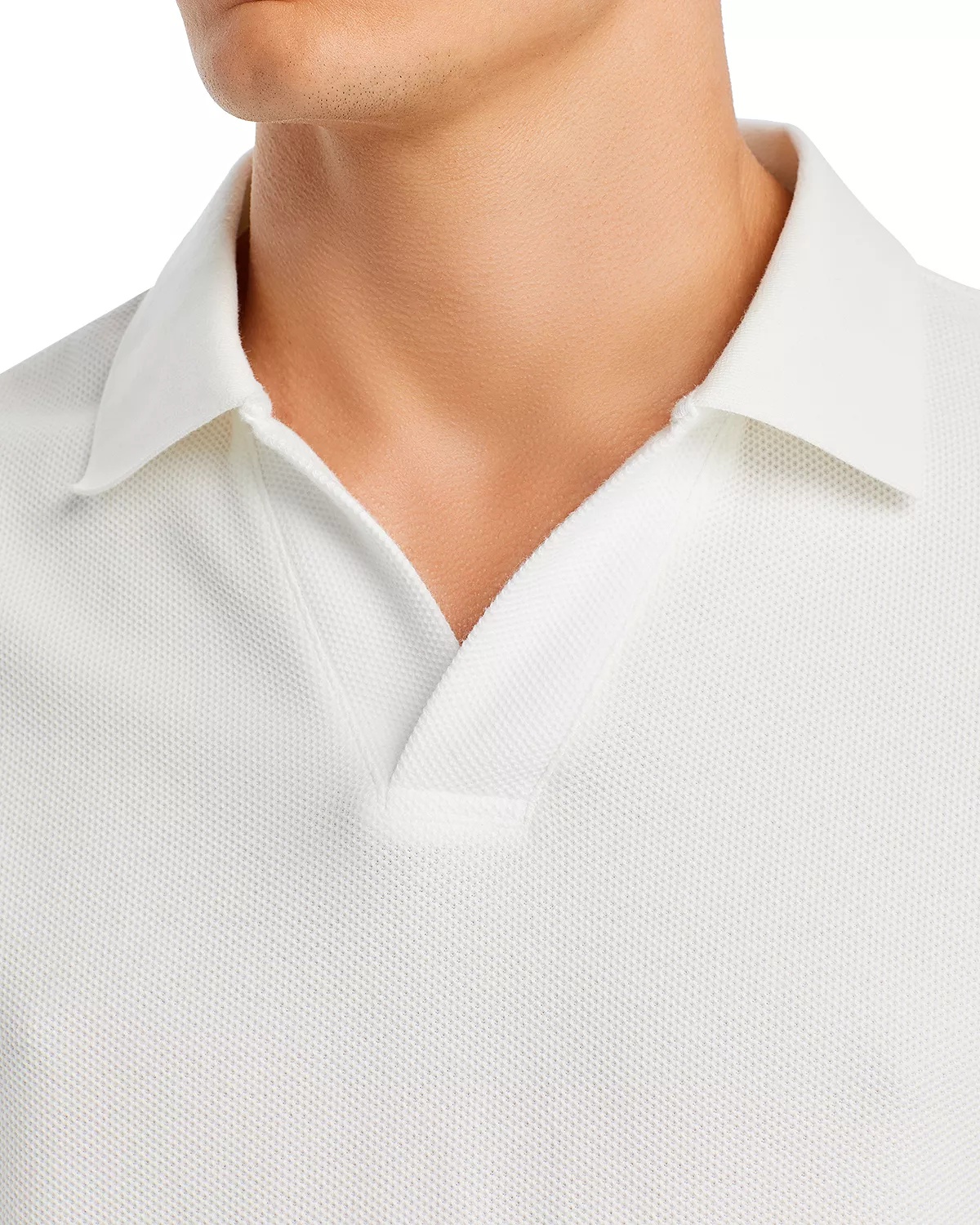 Jacquard Short Sleeve Open Collar Polo Shirt - 5