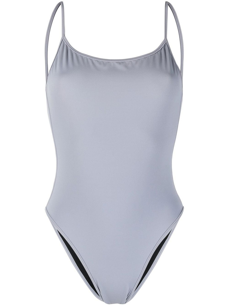 scoop-neck open-back one-piece 1