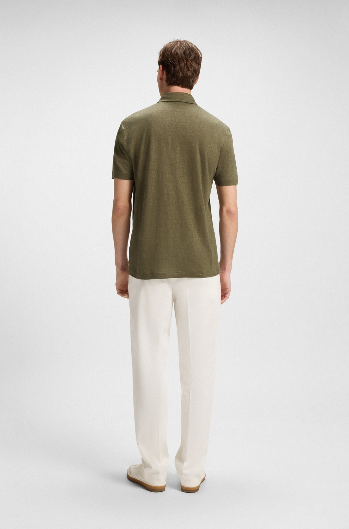 BECKHAM X BOSS POLO SHIRT IN LINEN - 5