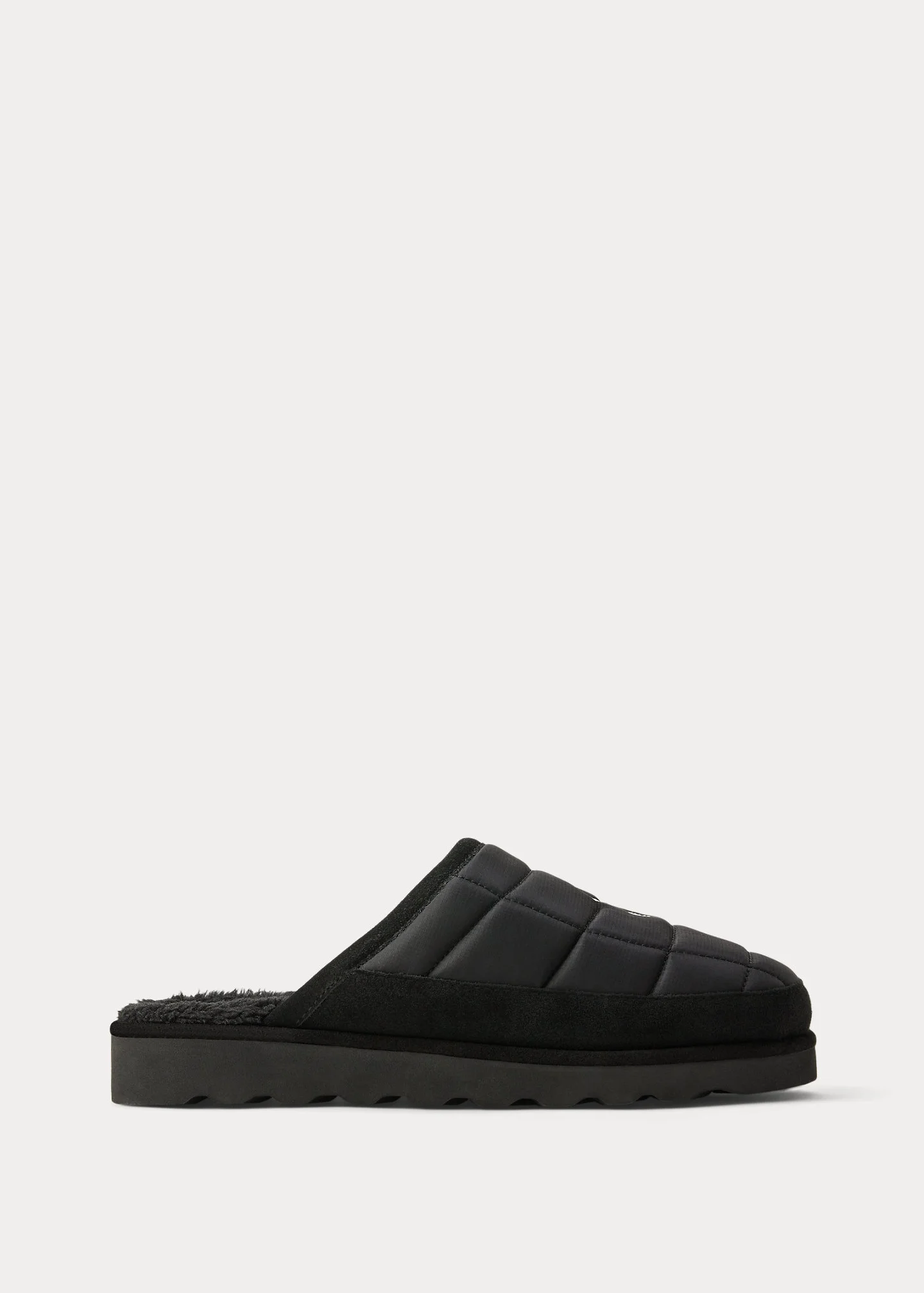 Reade Suede-Trim Quilted Scuff Slipper - 1