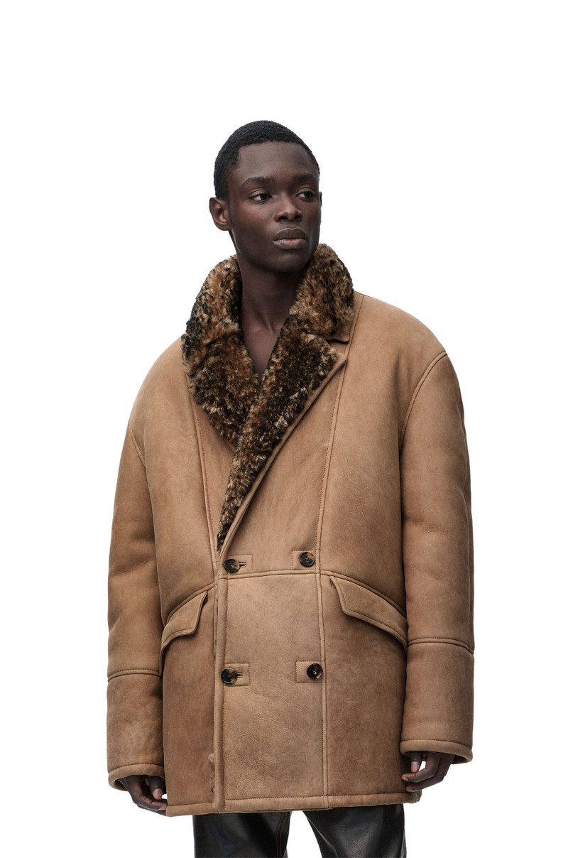 Double-breasted jacket in shearling 3