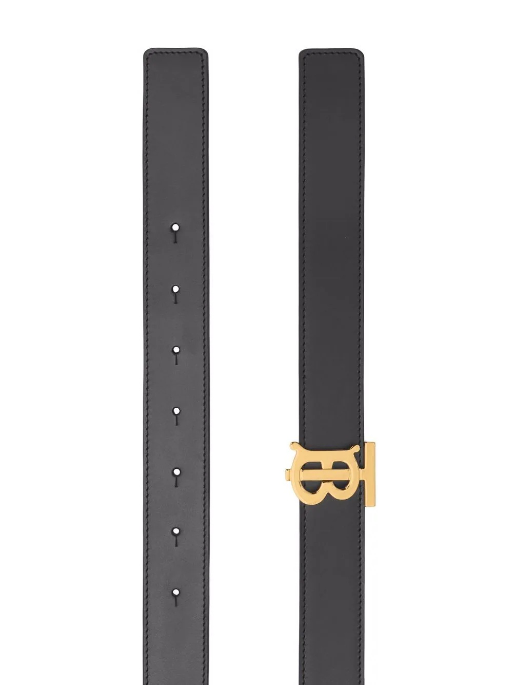 logo-buckle reversible belt - 2