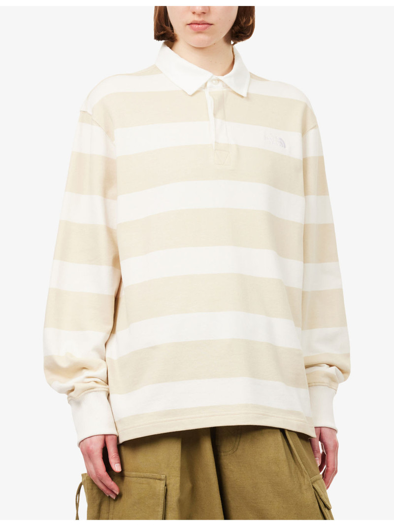 Rugby Striped Cotton Polo Sweatshirt 3