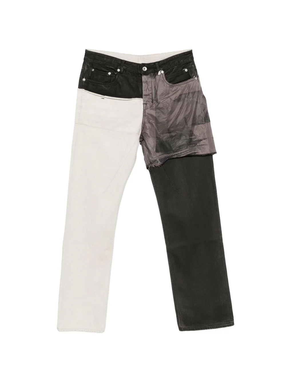 patchwork denim jeans - 1