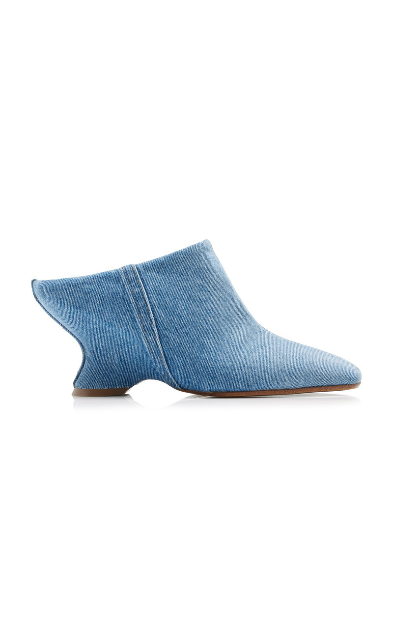 Glove Wedge Denim Mules blue 1