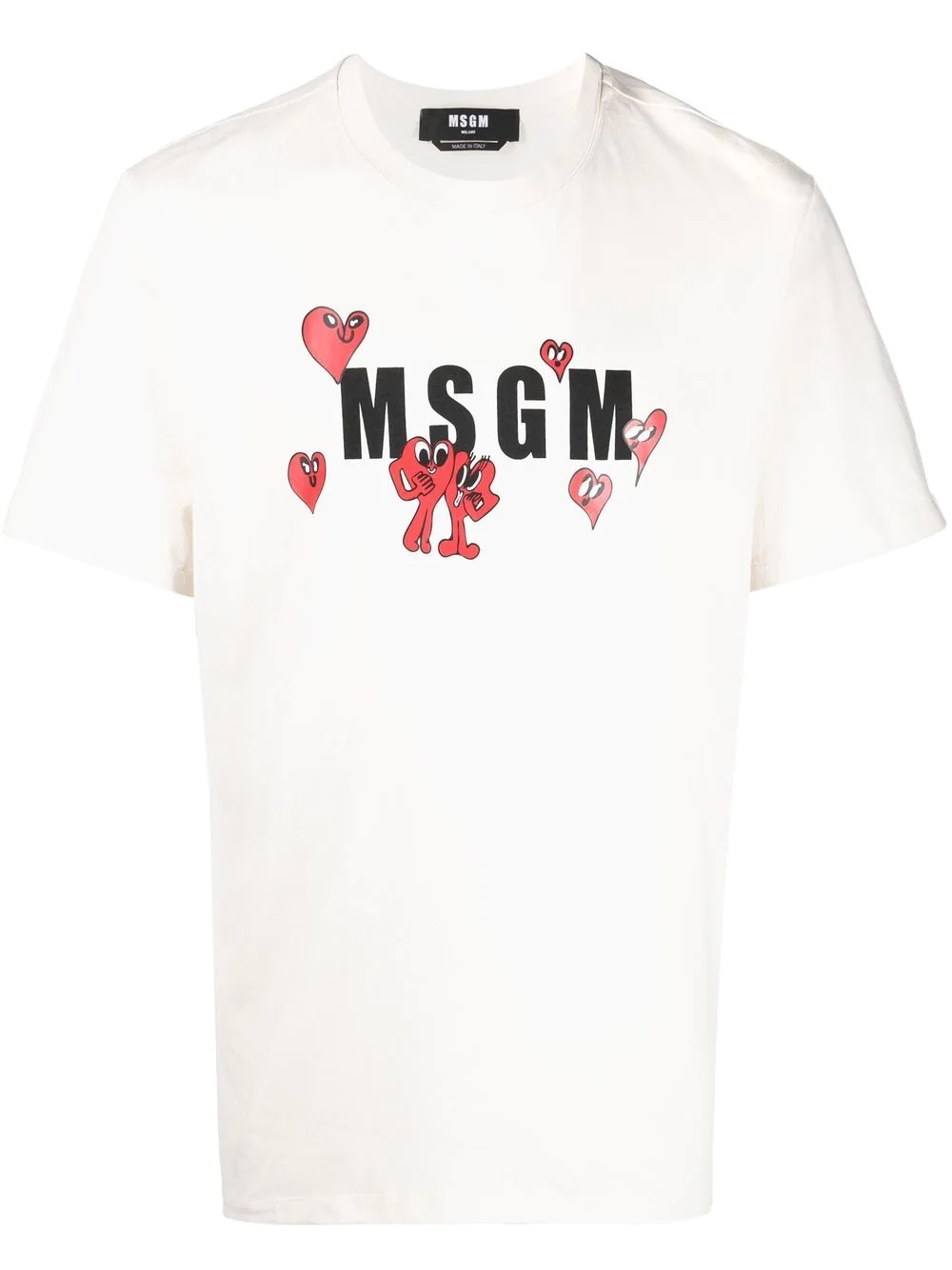 logo heart-print T-shirt - 1