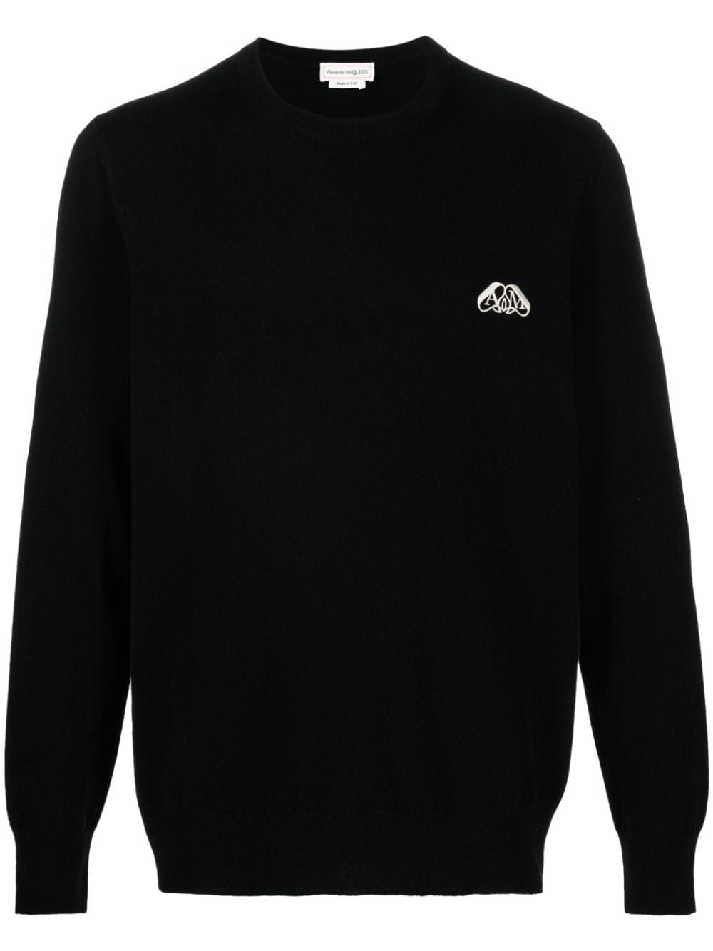 【送料&関税込】Alexander McQueen Embroidered Wool Reversibl Alexander McQueen logo-embroidered cashmere blend jumper