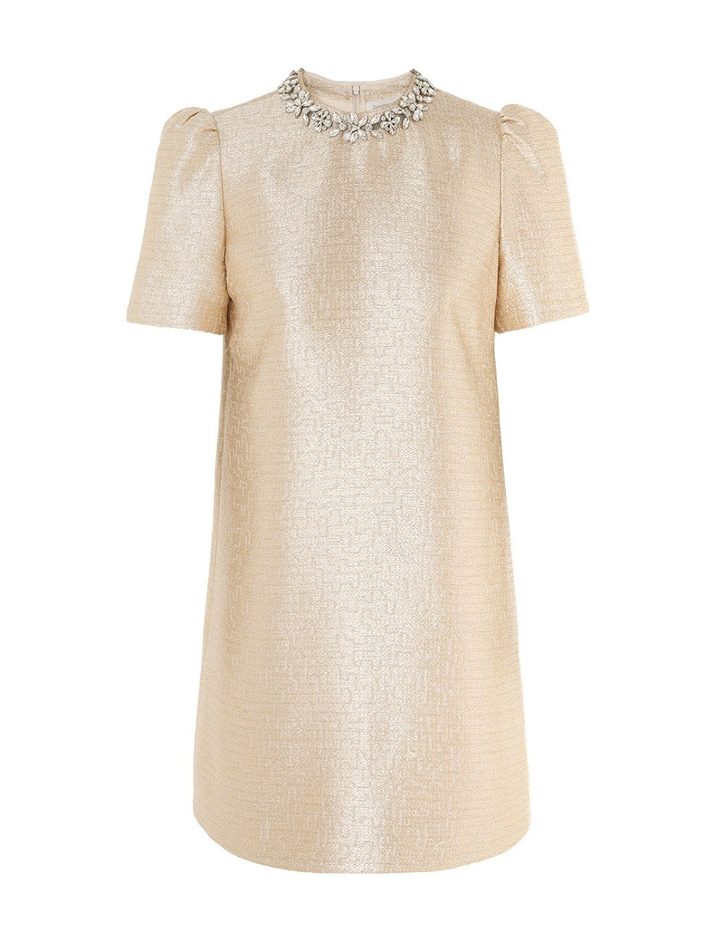Zimmermann CRUSH SHIFT DRESS - 2392DR251GLD | REVERSIBLE