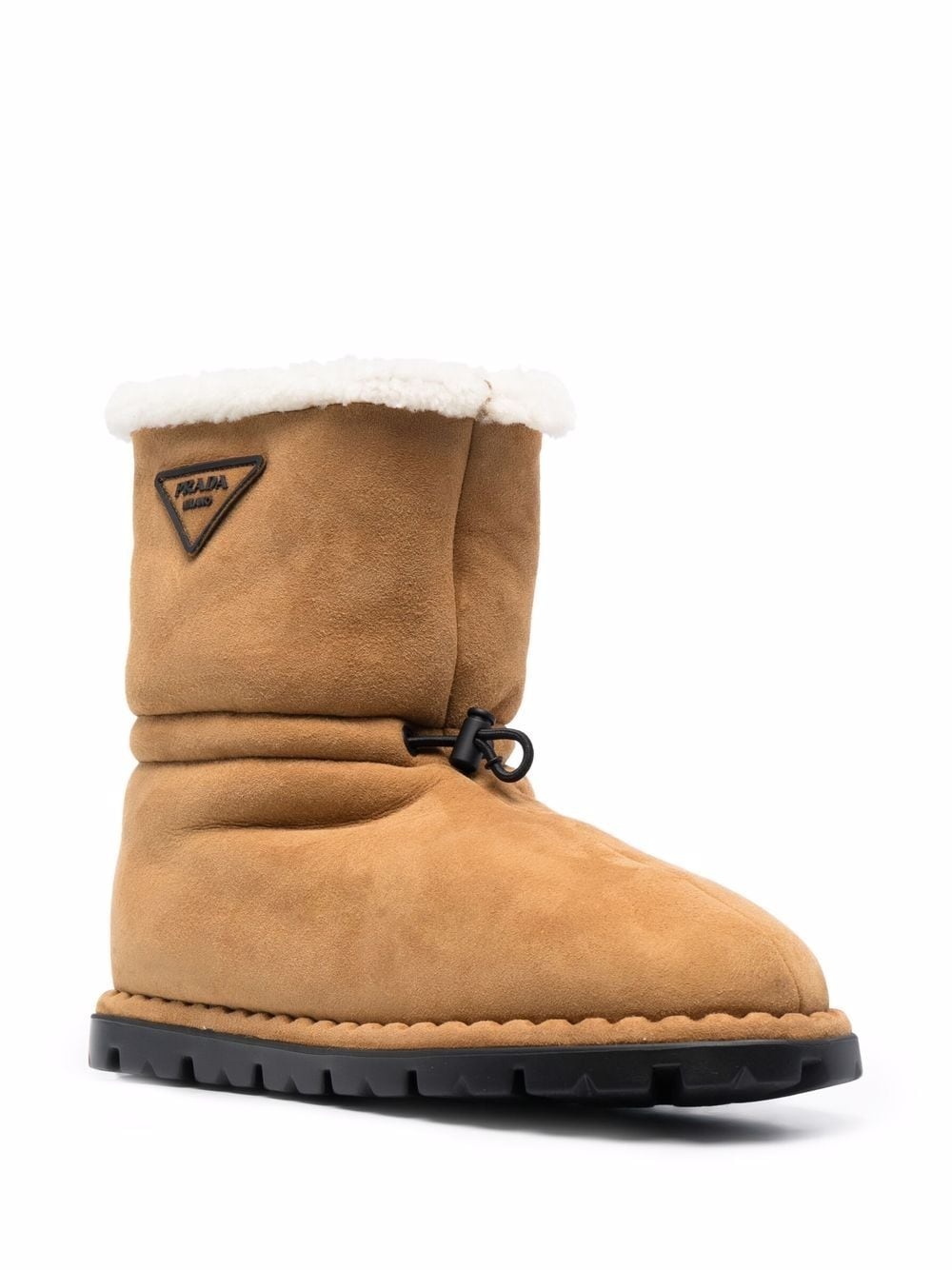 shearling drawstring boots - 2