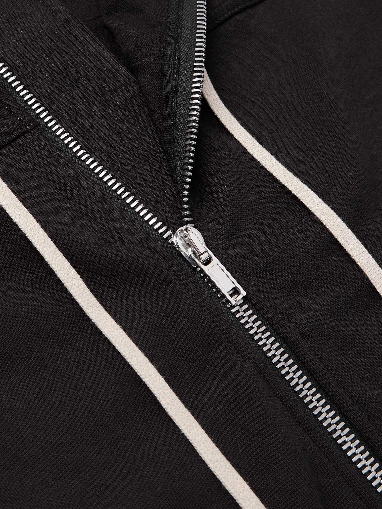 Cotton-Jersey Zip-Up Hoodie Black - 5